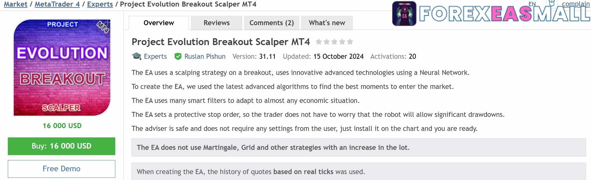 Project Evolution Breakout Scalper Mt4 Review