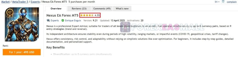 Nexus Ea Forex Mt5 Review1
