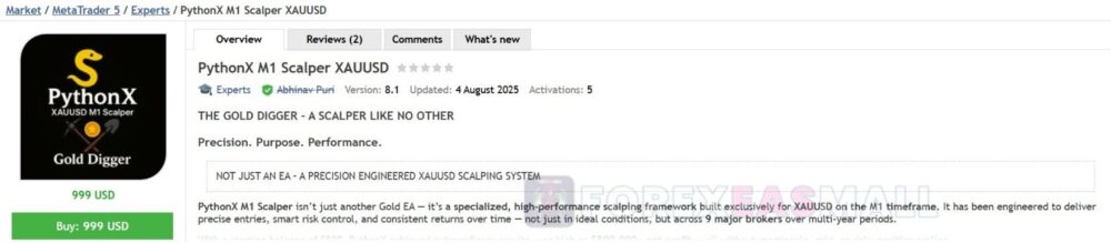 Pythonx M1 Scalper Xauusd Review1